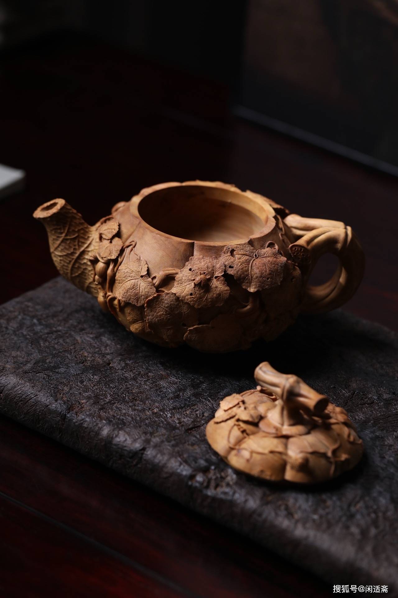 老山檀香，名家作品，清玩南瓜壶