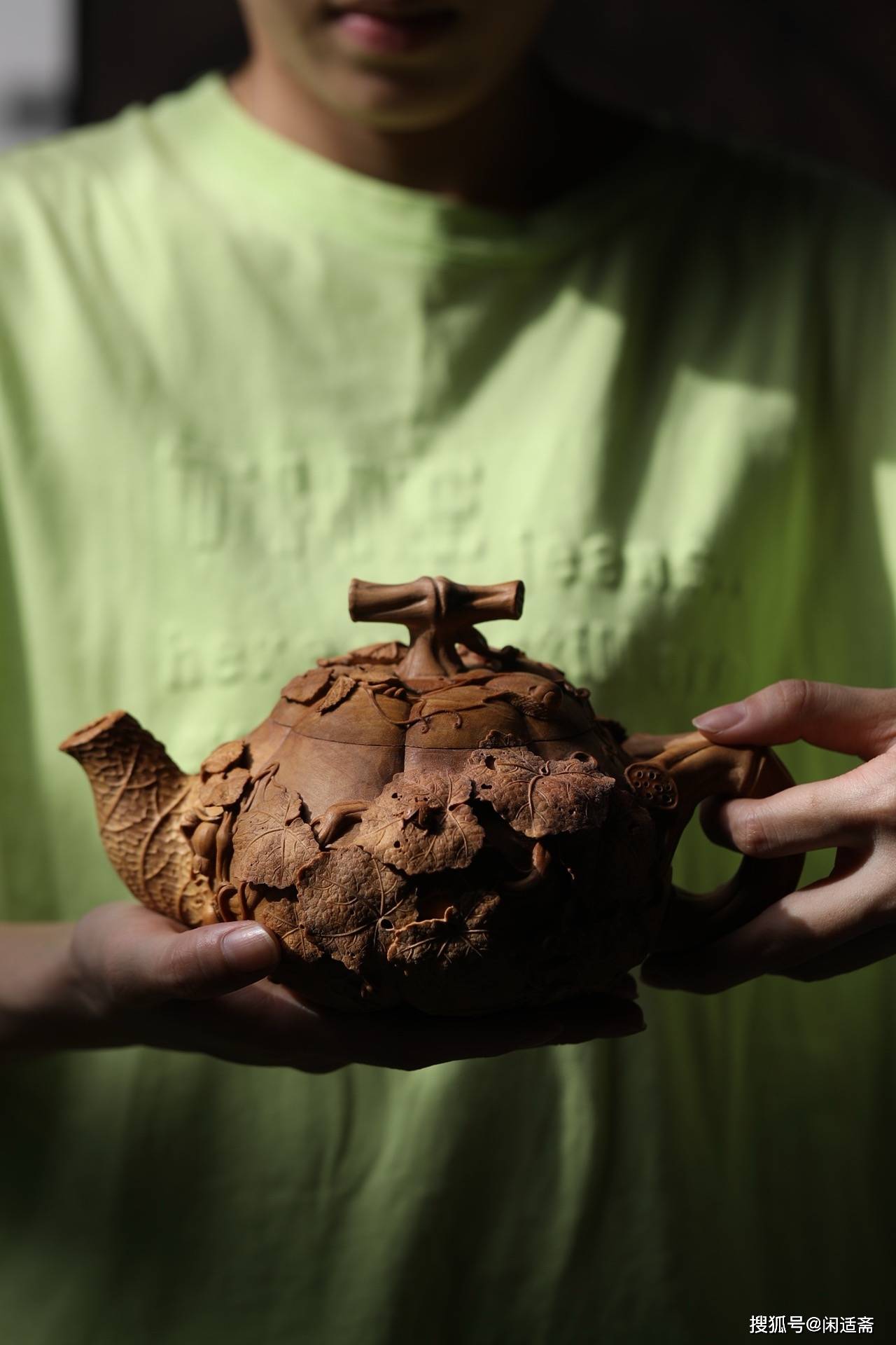 老山檀香，名家作品，清玩南瓜壶
